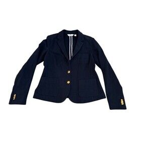 Vineyard Vines Blazer Jacket Womens Size 6 Navy Blue Gold Crest Buttons